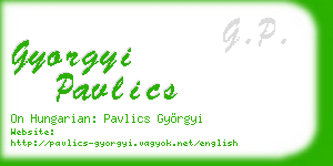 gyorgyi pavlics business card