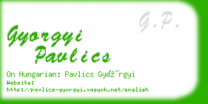 gyorgyi pavlics business card